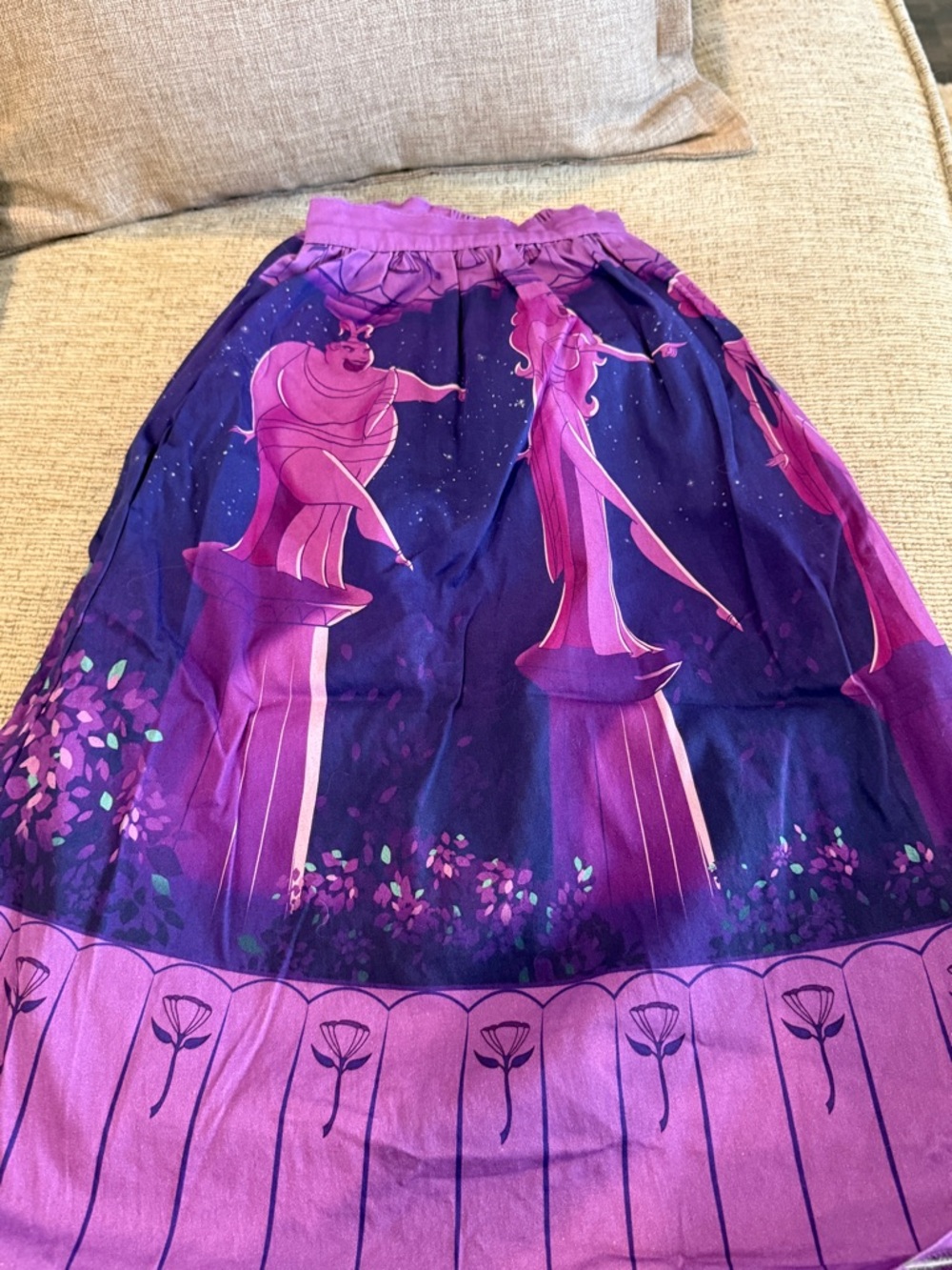Loungefly Purple & Pink Illustrated Circle Skirt - Hercules & Muses